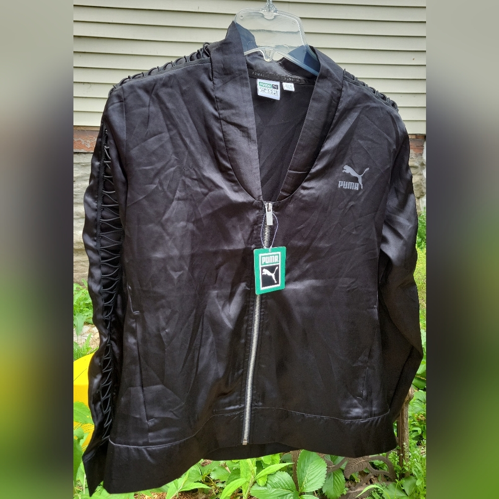 NWT Puma Black Satin Lux T7 Jacket
